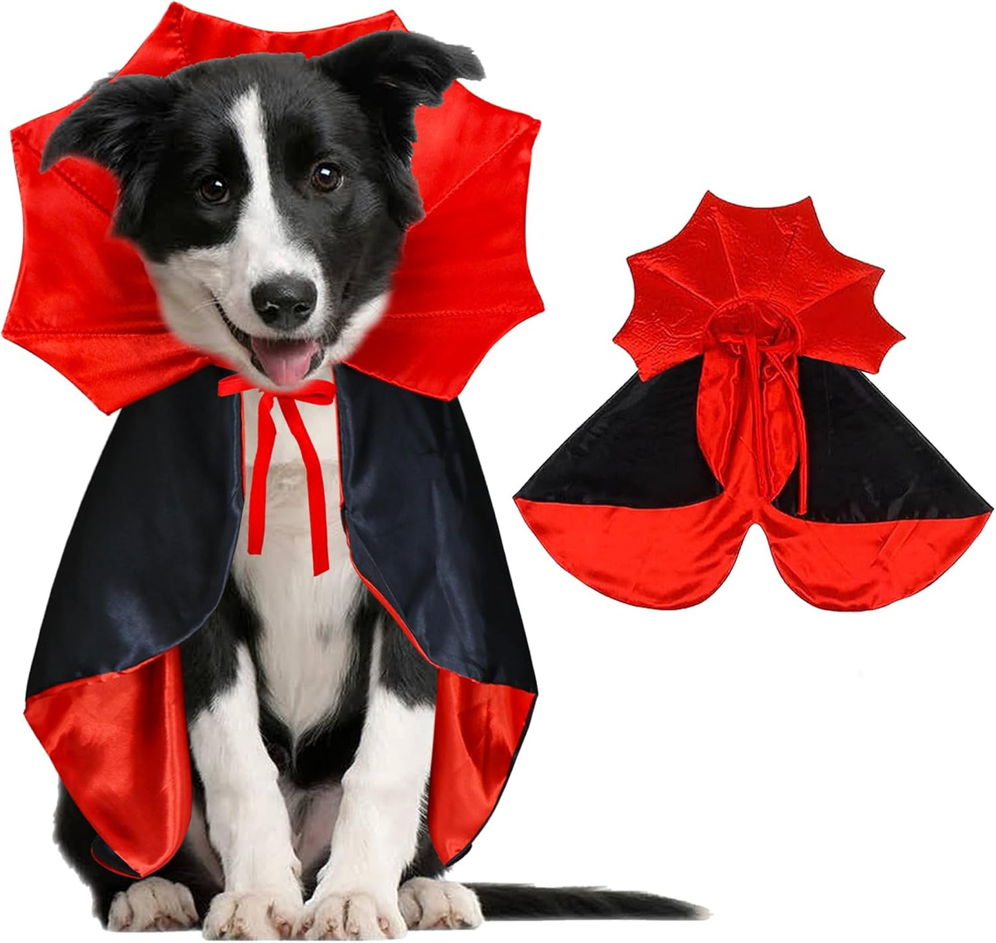 Dog Halloween Costumes, Dog Vampire Devil Cloak Cape Costume Halloween Costumes for Small Medium Large Dogs Pets (Large)
