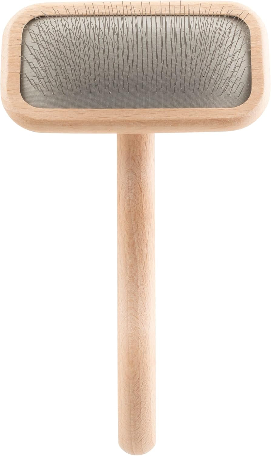 Mark II Slicker Brush, Groom like a Professinal, Stainless Steel Pins, Lightweight Beech Wood Body, Ground and Polished Tips, Small