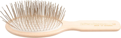 35 Mm Oval Pin Dog Brush, Original Series, Groom like a Professional, Stainless Steel Pins, Lightweight Beech Wood Body, Ground and Polished Tips